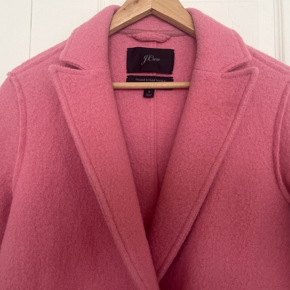 J. Crew pink Daphne coat boiled wool size 6 - Picture 7 of 9